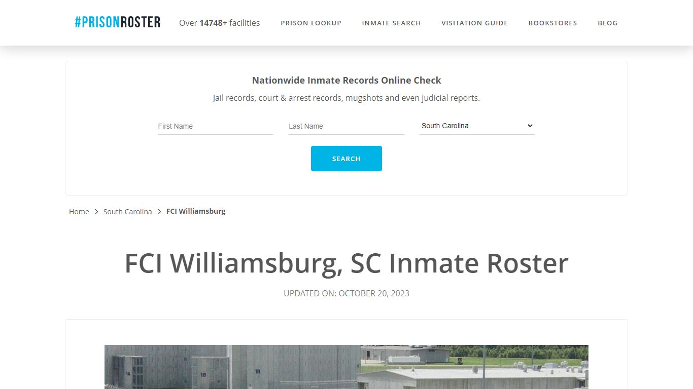 FCI Williamsburg, SC Inmate Roster - Prisonroster